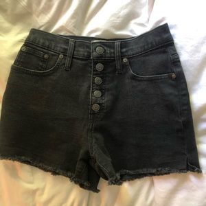 Madewell Black High Rise Denim Short